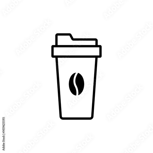 coffee paper cup line icon