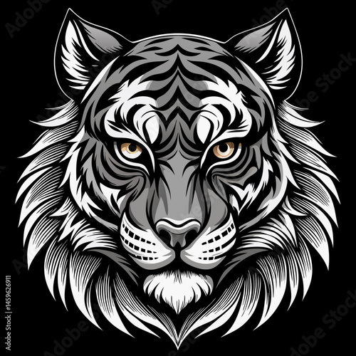 tiger head vector