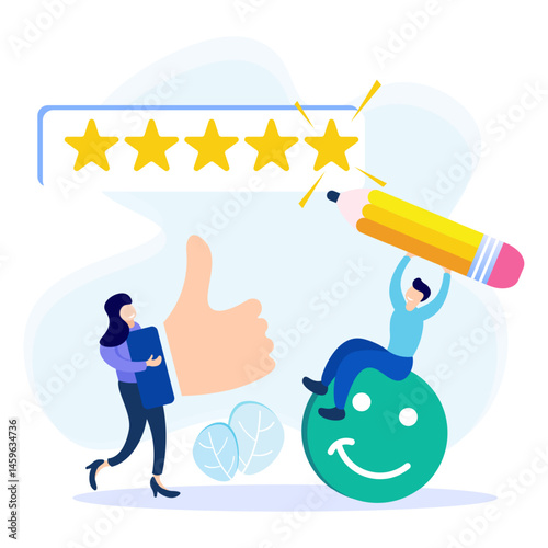 Illustration vector graphic cartoon character of rating