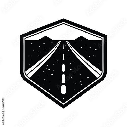 black and white cross on the road