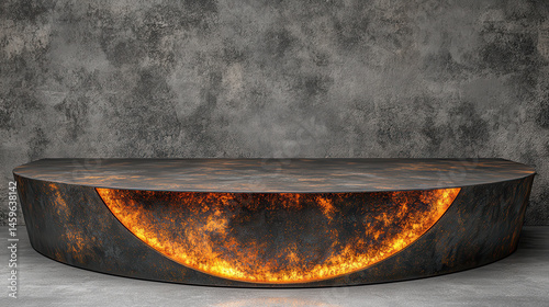 Modern Decorative Console Table with Unique Glow Design Elements