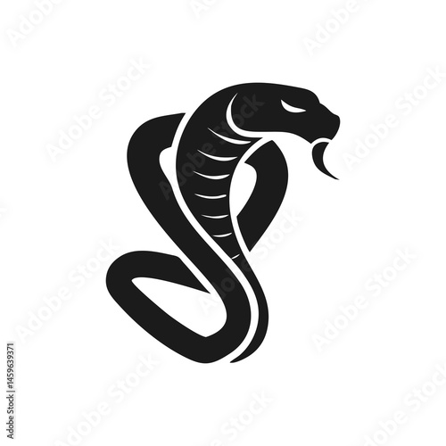 Coiled snake silhouette vector illustration of a cartoon of a snake vector illustration of a snake silhouette isolated on white background 
