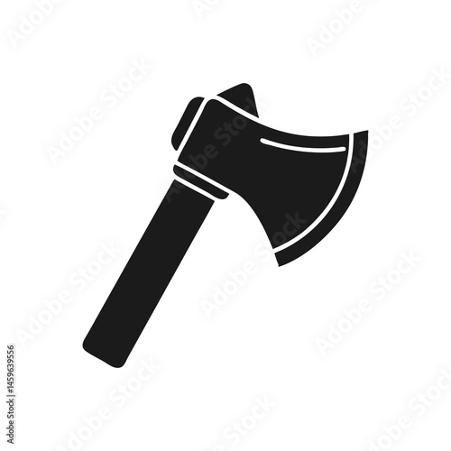 Axe silhouette. Axe vector illustration Axe, iron axe silhouette vector icon illustration on white background