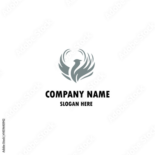 bird logo design vector photo