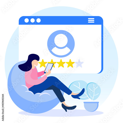 Illustration vector graphic cartoon character of rating