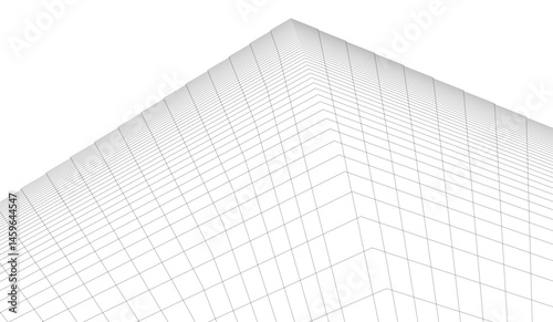 Abstract lines on white background 3d illustration 