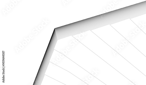 Abstract lines on white background 3d illustration 