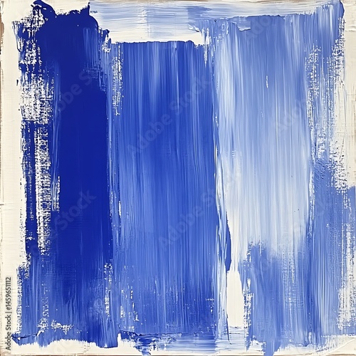 Abstract blue hues, textured brushstrokes
