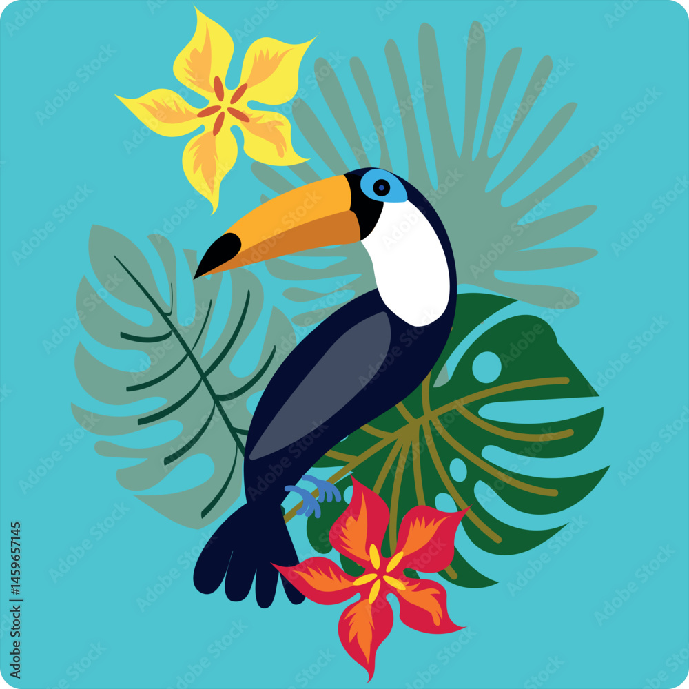 Print toucan tropic