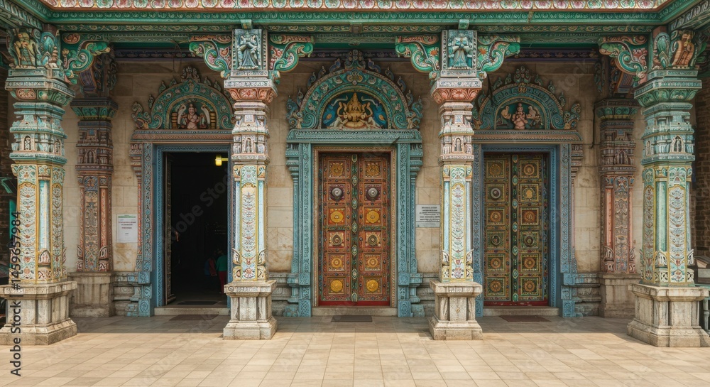 Fototapeta premium Ornate Temple Entrance