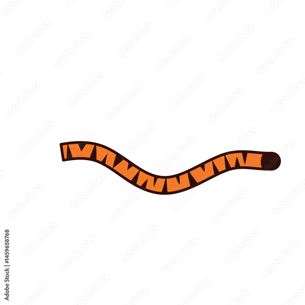 Naklejka premium Tiger tail icon vector illustration