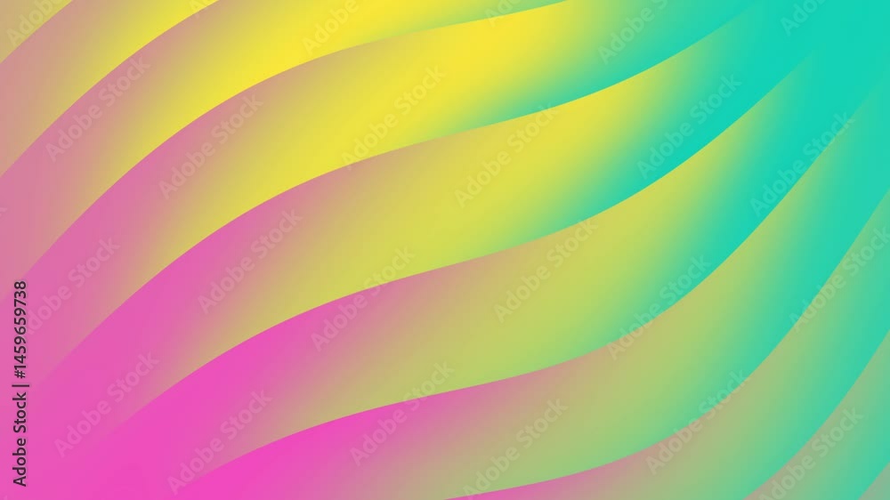 Animación abstracta de ondas y curvas en movimiento suave y fluido, con un gradiente colorido y una estética minimalista, moderna y premium.