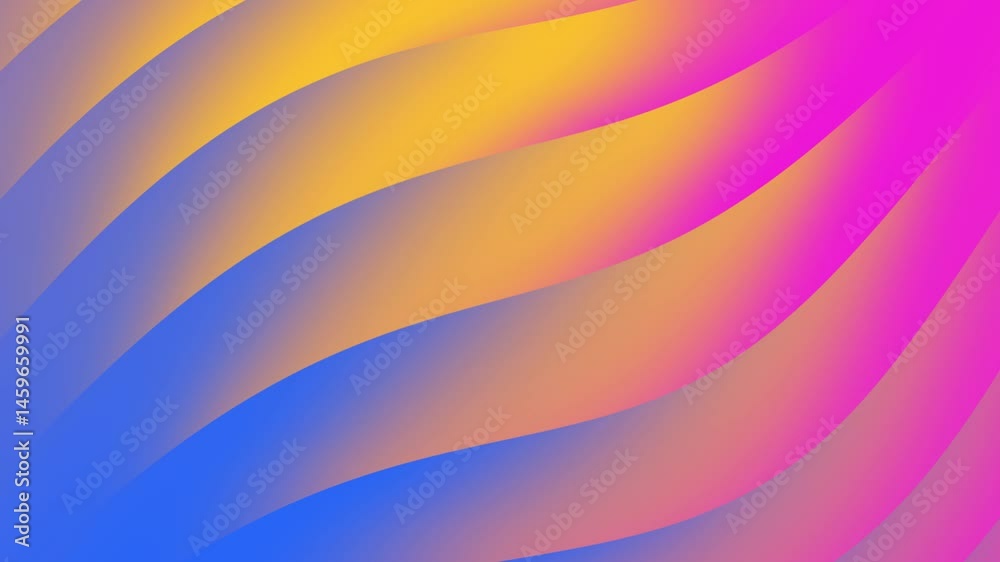 Animación abstracta de ondas y curvas en movimiento suave y fluido, con un gradiente colorido y una estética minimalista, moderna y premium.