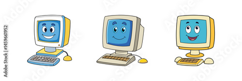 set of different old computers