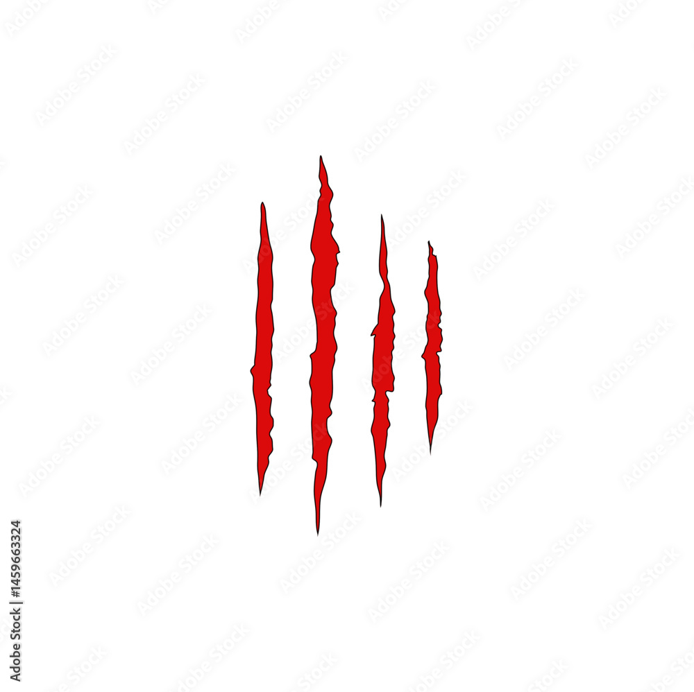 Fototapeta premium Animal claws scratches. Vector illustration