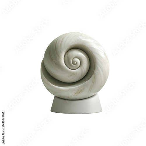 sea snail sculp isolated on a transparent background