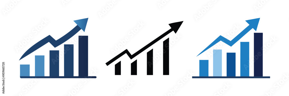 business graph with arrow vector business graph with arrow vector