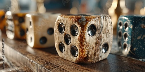 Dice Rolling on a Craps Table Capturing the Moment of Anticipation