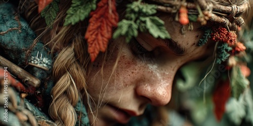 Magical Fairy Healer in Enchanting Forest with Mystical Elements