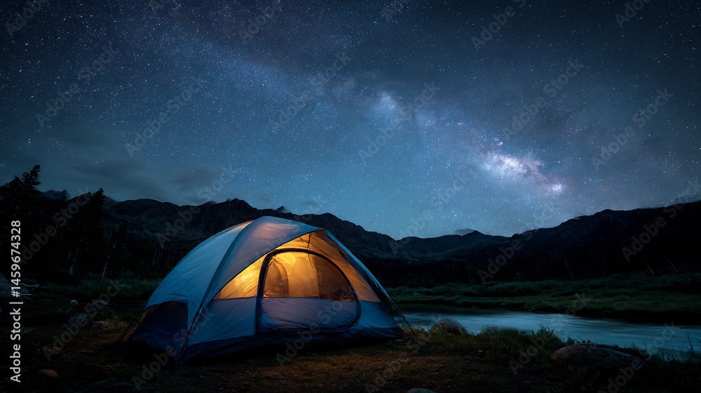 Camping beneath the mesmerizing milky way galaxy: A scenic escapade