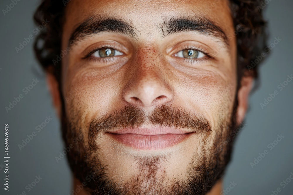 Obraz premium Close-up portrait of a man with a pleasant expression