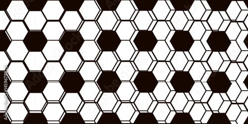 Seamless geometric vector pattern with hexagonal honeycomb texture design