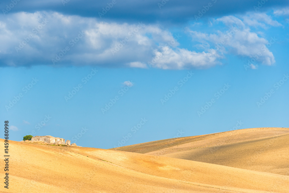 Fototapeta premium summer countryside landscape inside val d'agri, basilicata