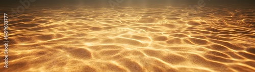 Golden ripples of light on a submerged surface.