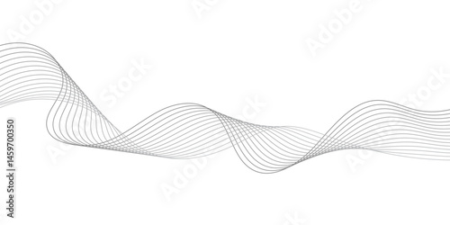  Abstract wave line for banner, wallpaper background with wave design.Abstract background with business lines.Dynamic flowing wave lines design element. Futuristic technology and sound wave pattern