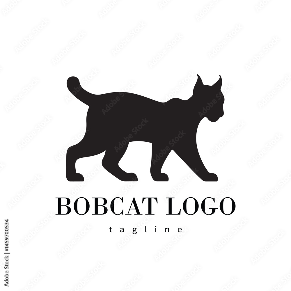 bobcat logo design icon silhouette style minimal vector art illustration on a white background.
bobcat logo design icon silhouette style minimal vector art illustration on a white background.