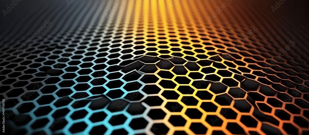 Abstract Hexagonal Grid Pattern