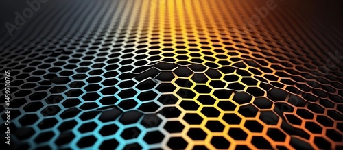 Obraz na płótnie Abstract Hexagonal Grid Pattern w salonie