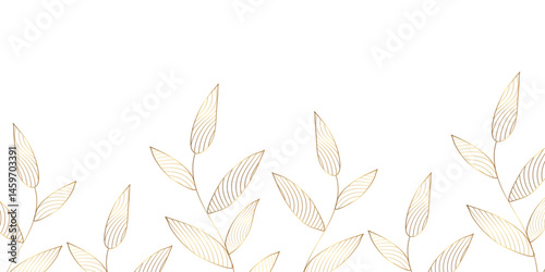 Leaves design illustration line art style monochrome earthtones of simple botanical vector pattern flowers and leafs isolated on white background  Nature concept design. Modern floral summer branches.
