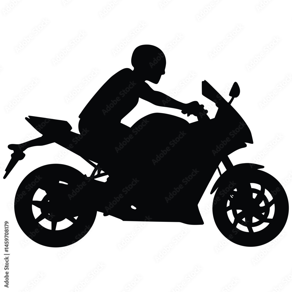 Fototapeta premium silhouette of a motorcycle