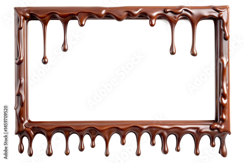 frame with dripping chocolate