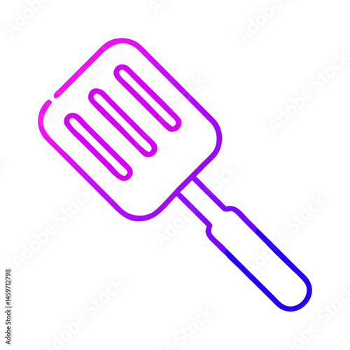 spatula gradient outline isolated vector illustration 
