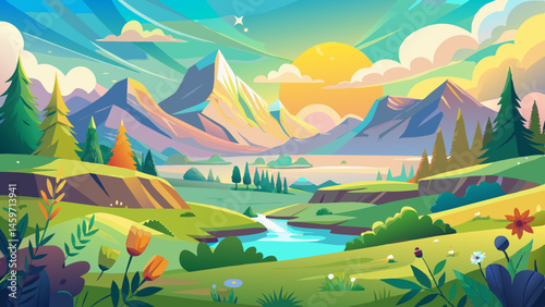This landscape speaks of ease, warmth, and the joy of open space.
It’s a celebration of nature’s gentle forms and vibrant life in the peak of summer.
The light is kind, the hills are welcoming, and ev