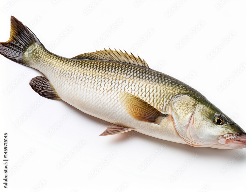 Obraz premium barramundi fish isolated on white background