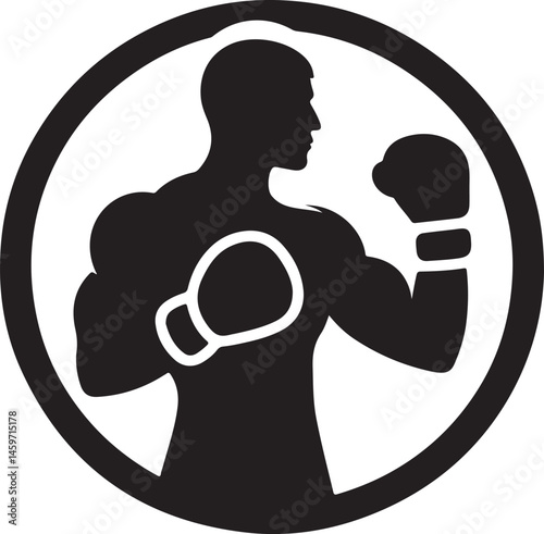 silhouette of a man with a dumbbell