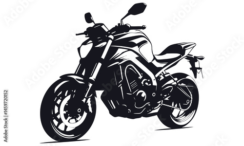 motorcycles on a white background