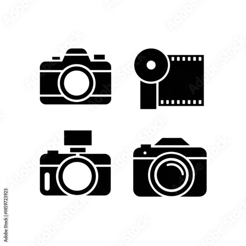 set of retro cameras