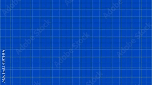 Grid Animation Background. Animation Graph paper background horizontal scrolling blueprint animation (landscape)