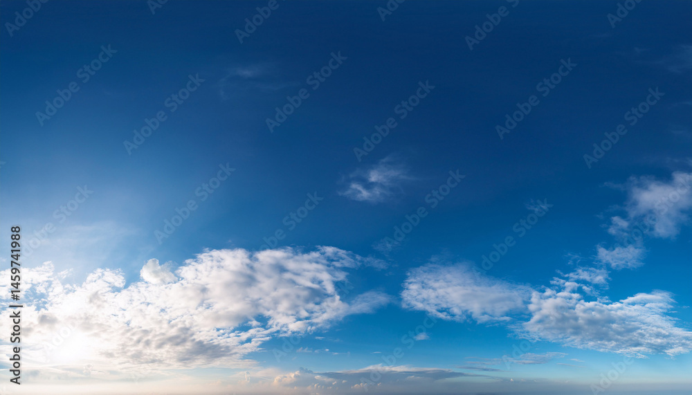 Obraz premium panorama blue sky with cloud and sunshine background