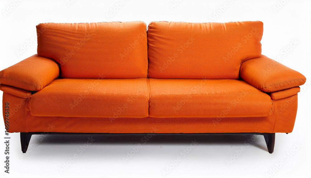 Fototapeta premium orange couch isolated on white background