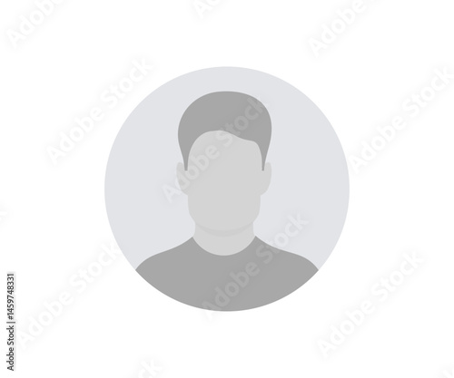 Silhouette head, avatar face, person icon. Male profile vector design and illustration.
