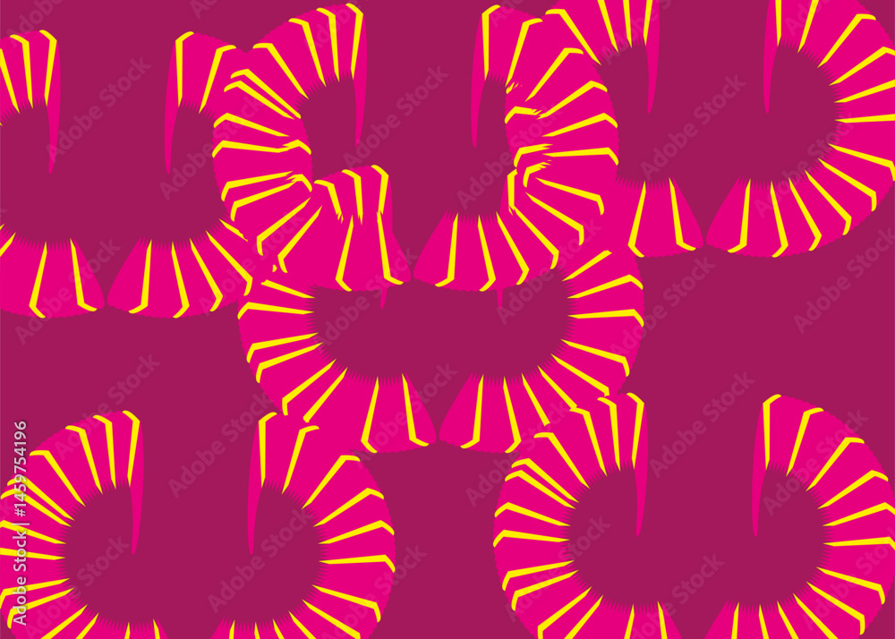 Obraz premium seamless pattern with pink flowers