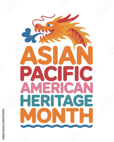 AAPI Heritage Month Dragon Graphic T-Shirt Design