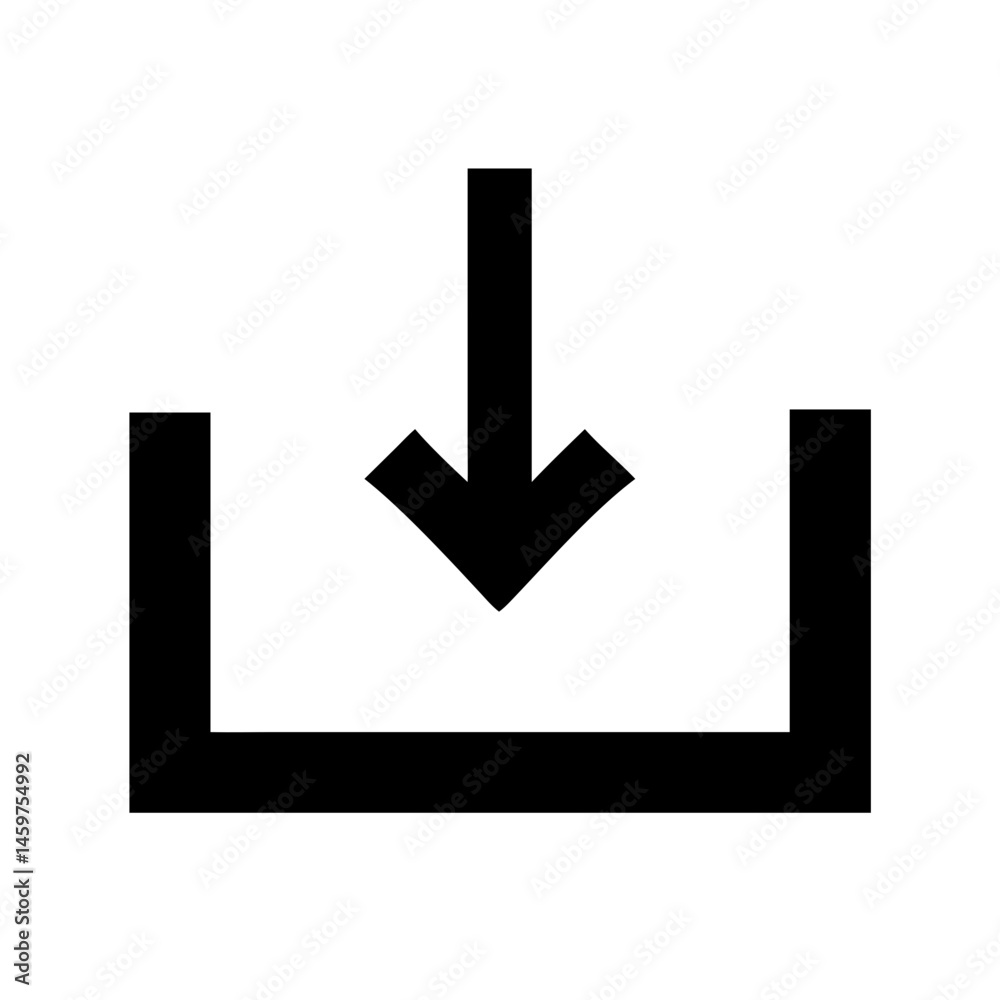 Receive icon vector illustration for messaging and mail Receive icon vector illustration for messaging and mail