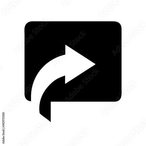 Reply icon vector illustration for email and chat