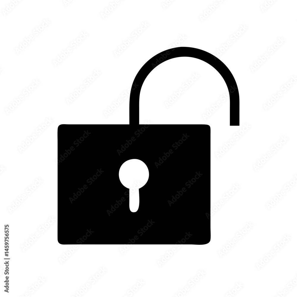 Unlock access icon vector illustration Unlock access icon vector illustration